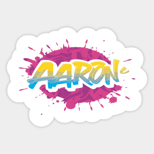 Aaron name Sticker